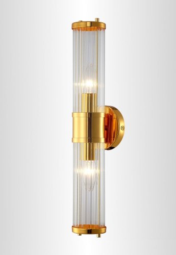 Бра SANCHO AP2 GOLD Crystal Lux прозрачный на 2 лампы, основание золотое в стиле классический  фото 4